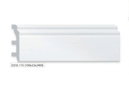 Плинтус D232-115 100х22х2400 Белый матовый
